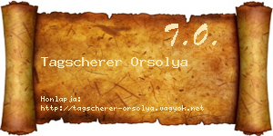 Tagscherer Orsolya névjegykártya
