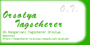 orsolya tagscherer business card